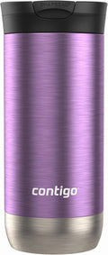Contigo Huron SnapSeal Insulated Travel Tumbler, Purple Panzy Color 16 oz (473 mL) M70T