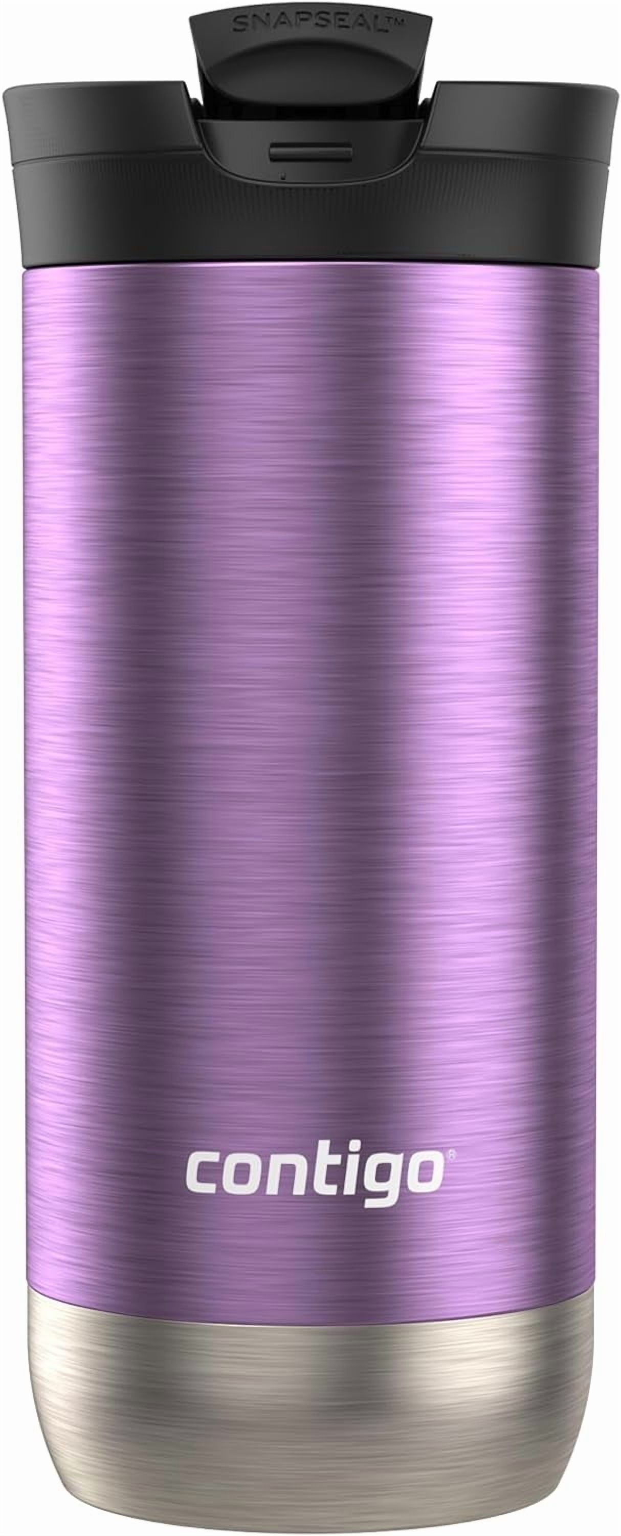 Contigo Huron SnapSeal Insulated Travel Tumbler, Purple Panzy Color 16 oz (473 mL) M70T