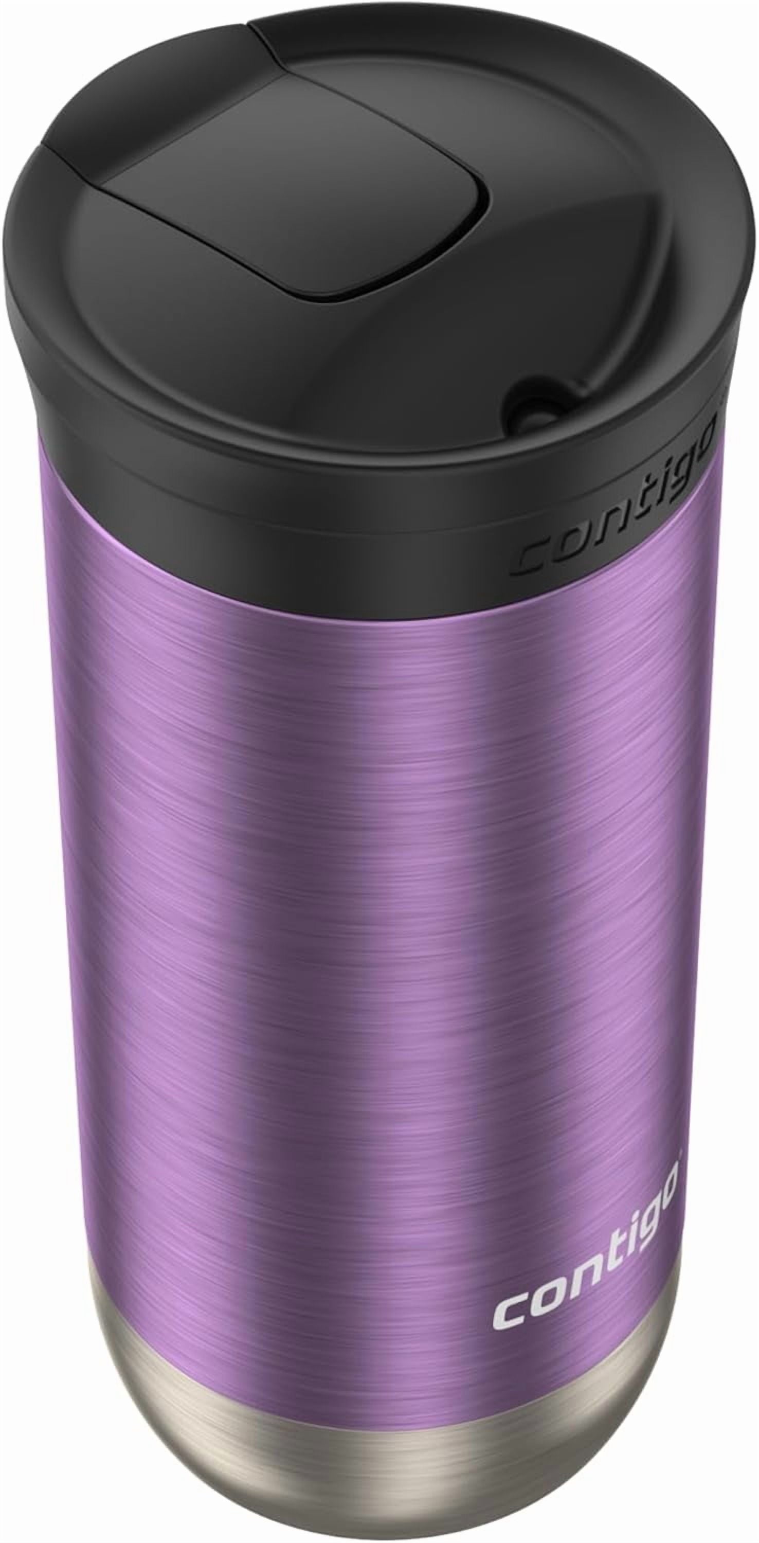 Contigo Huron SnapSeal Insulated Travel Tumbler, Purple Panzy Color 16 oz (473 mL) M70T