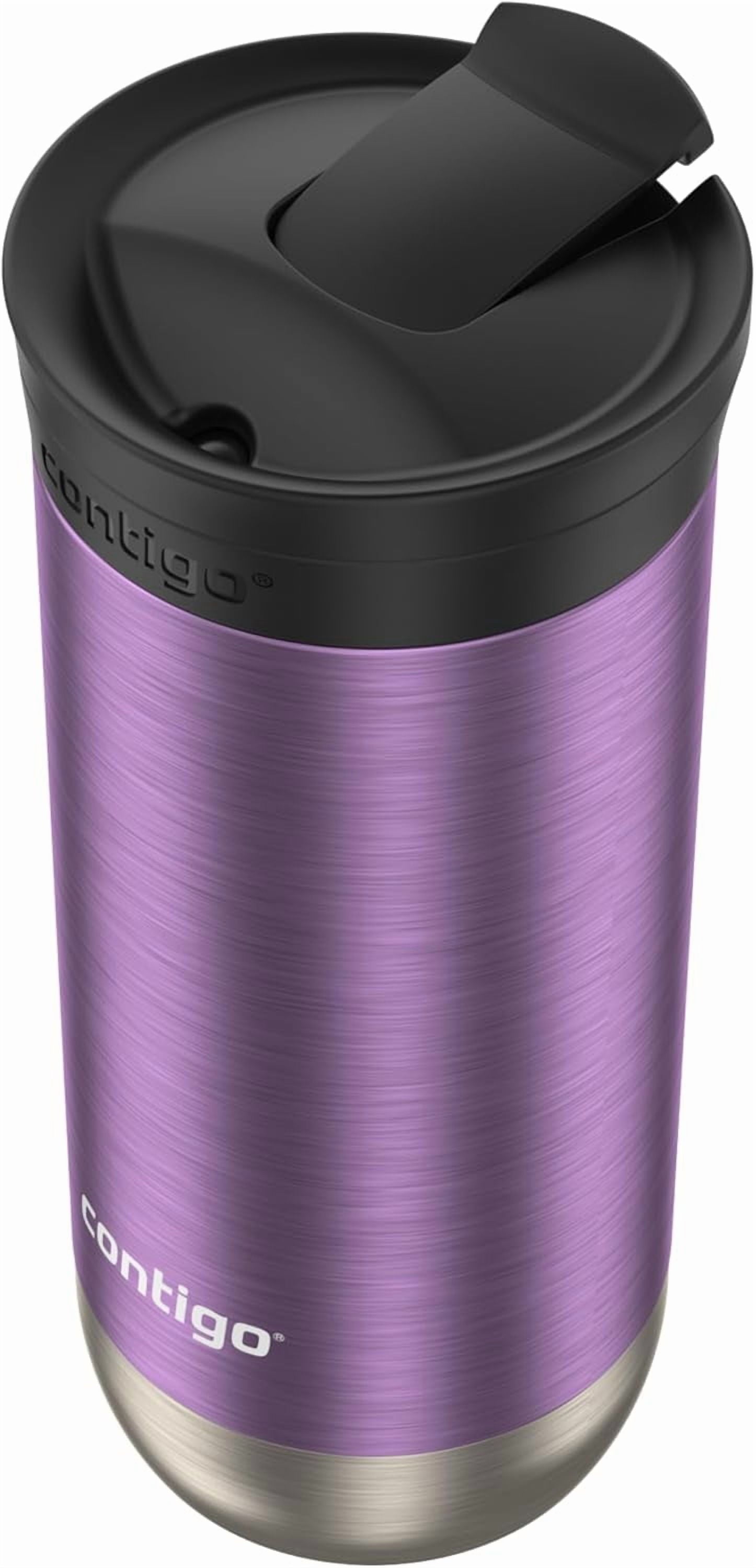 Contigo Huron SnapSeal Insulated Travel Tumbler, Purple Panzy Color 16 oz (473 mL) M70T