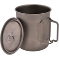 Olicamp Titanium Space Saver Mug with Lid, Nests Nalgene Bottle Inside, Lightweight and Compact, Perfect for Camping and Backpacking, 750mL M193N