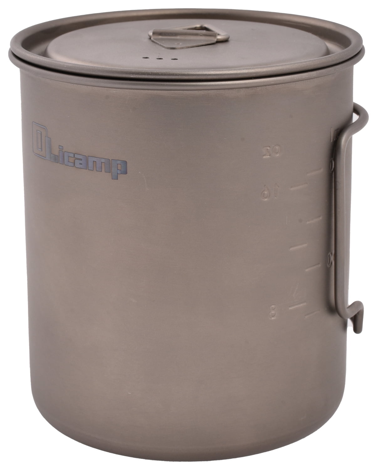 Olicamp Titanium Space Saver Mug with Lid, Nests Nalgene Bottle Inside, Lightweight and Compact, Perfect for Camping and Backpacking, 750mL M193N