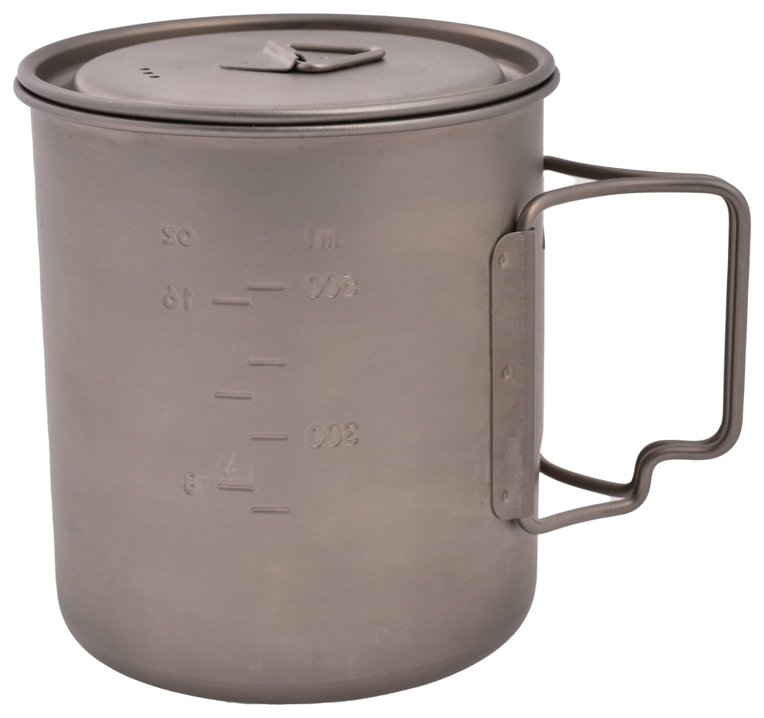 Olicamp Titanium Space Saver Mug with Lid, Nests Nalgene Bottle Inside, Lightweight and Compact, Perfect for Camping and Backpacking, 750mL M193N