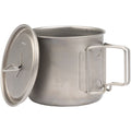 Olicamp Titanium Space Saver Mug with Lid, Nests Nalgene Bottle Inside, Lightweight and Compact, Perfect for Camping and Backpacking, 550mL M194X