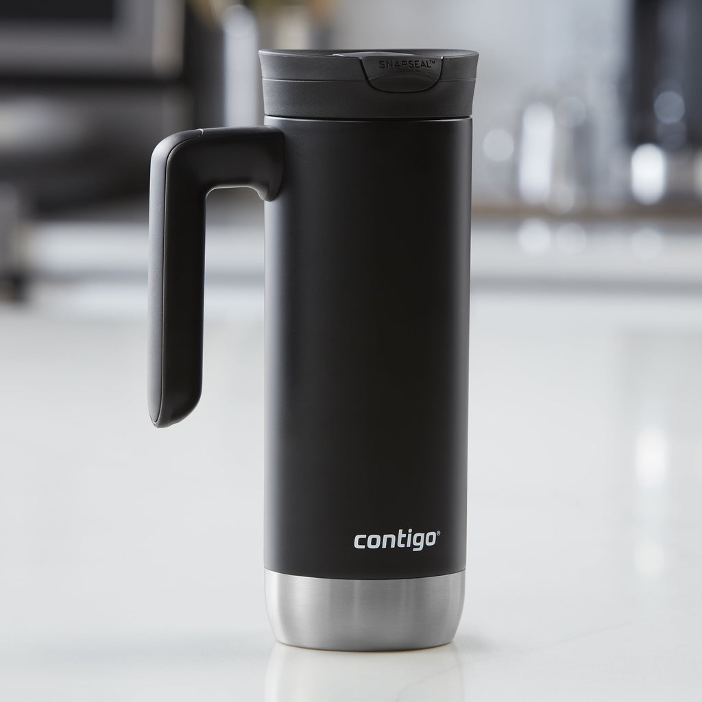 Contigo Huron 2.0 Stainless Steel Travel Mug with SNAPSEAL Lid and Handle in Black, 20 fl oz. M05E