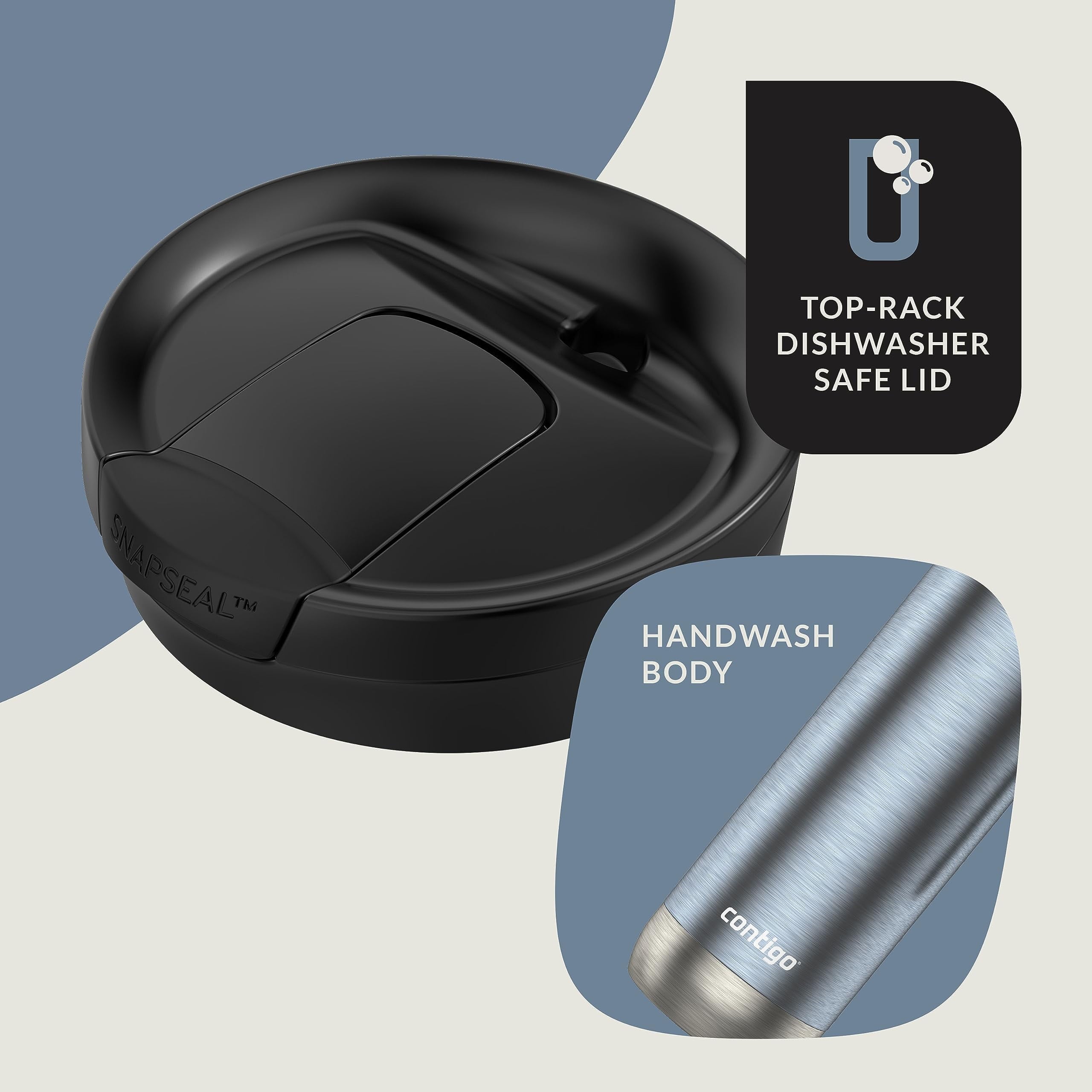 Contigo 20 oz. Superior 2.0 SnapSeal Stainless Steel Travel Mug - Dark Ice M35W