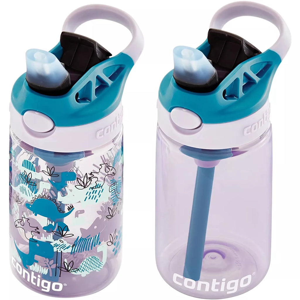 Contigo Kids Water Bottle with Redesigned AUTOSPOUT Straw, 14 oz, Grape Forest Haven M03H