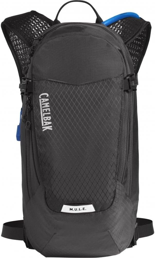 CamelBak Women's M.U.L.E. 12 Mountain Biking Hydration Pack - Easy Refilling Hydration Backpack - Magnetic Tube Trap 100oz, Charcoal/Black M246H
