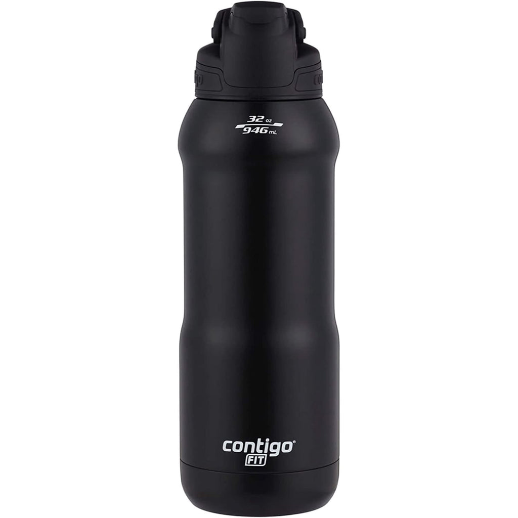 Contigo Fit Stainless Steel AUTOSPOUT Water Bottle with Straw, Blue Amp, 32 fl oz. M105T