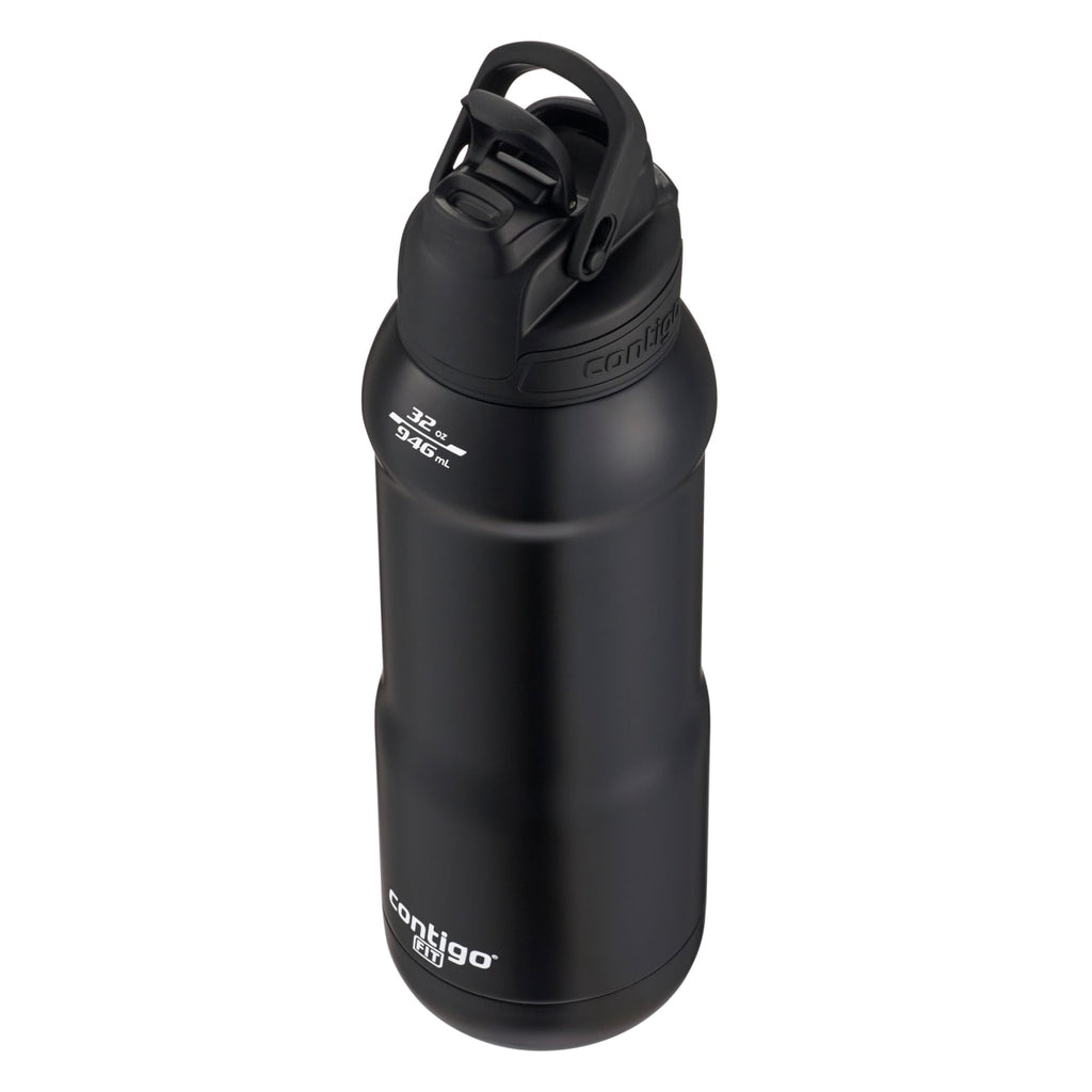 Contigo Fit Stainless Steel AUTOSPOUT Water Bottle with Straw, Blue Amp, 32 fl oz. M105T