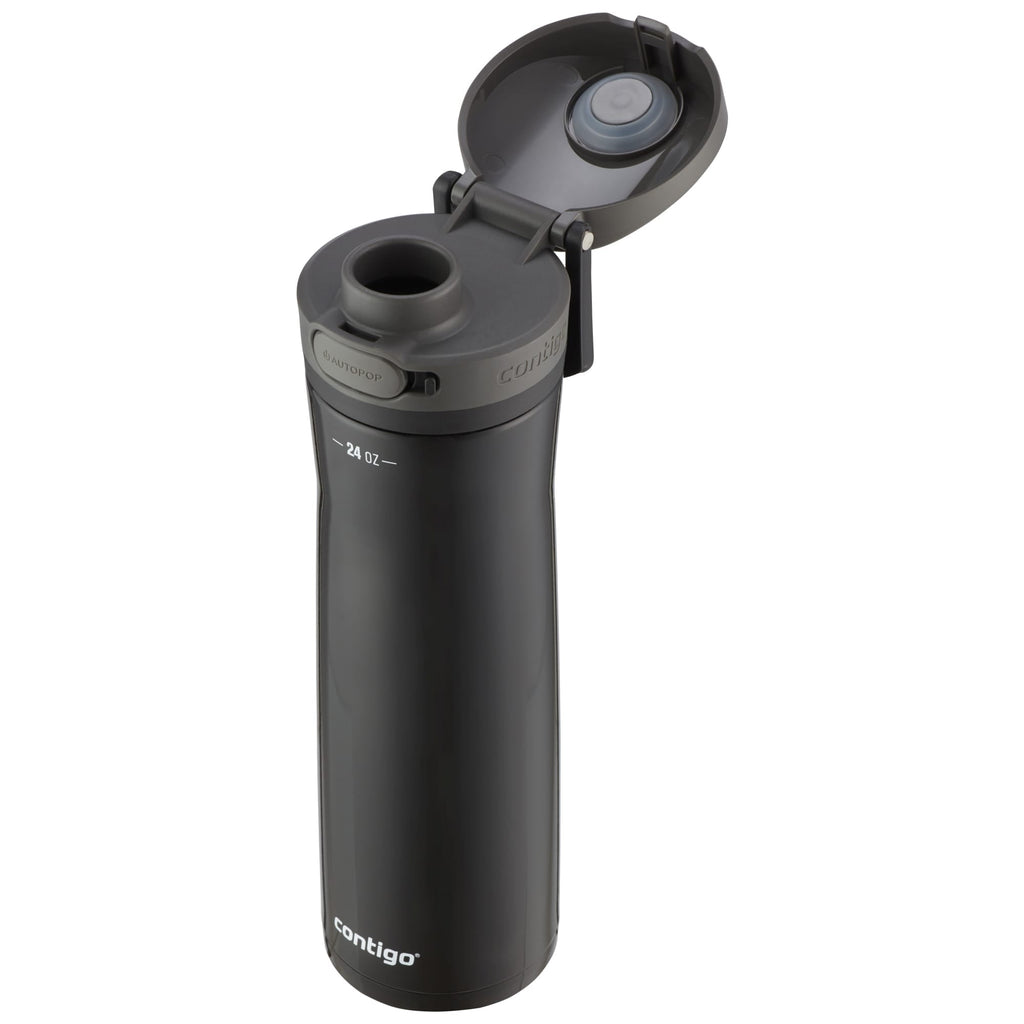 Contigo Jackson Chill Bundle 2 Water Bottles Black 24oz and Blueberry 20oz with Autopop Lid M88A
