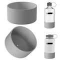 Linkidea 2 Pack Water Bottle Boot Compatible with Nalgene Sustain Wide Mouth 32oz/48oz, Narrow Mouth 32oz, Silicone Anti-Slip Bottle Bottom Bumper Protector (Grey) M219S