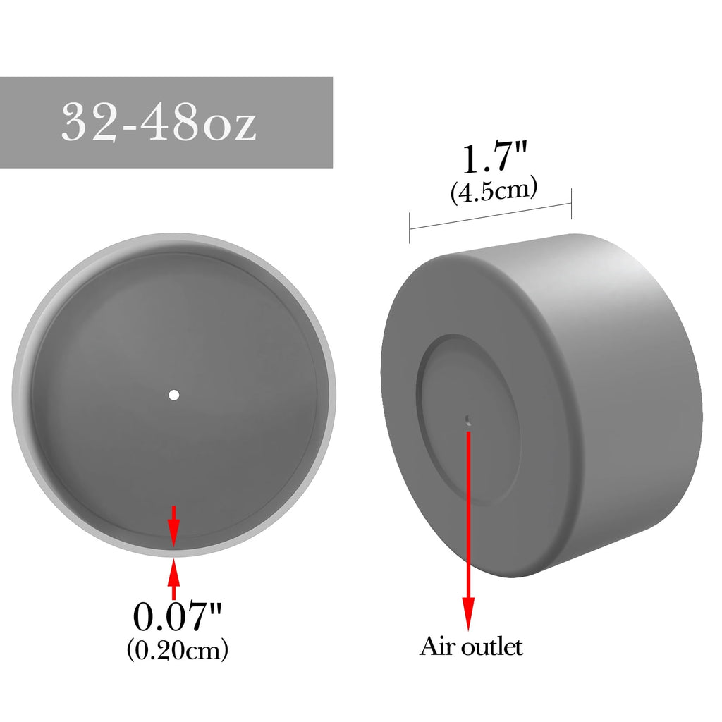 Linkidea 2 Pack Water Bottle Boot Compatible with Nalgene Sustain Wide Mouth 32oz/48oz, Narrow Mouth 32oz, Silicone Anti-Slip Bottle Bottom Bumper Protector (Grey) M219S