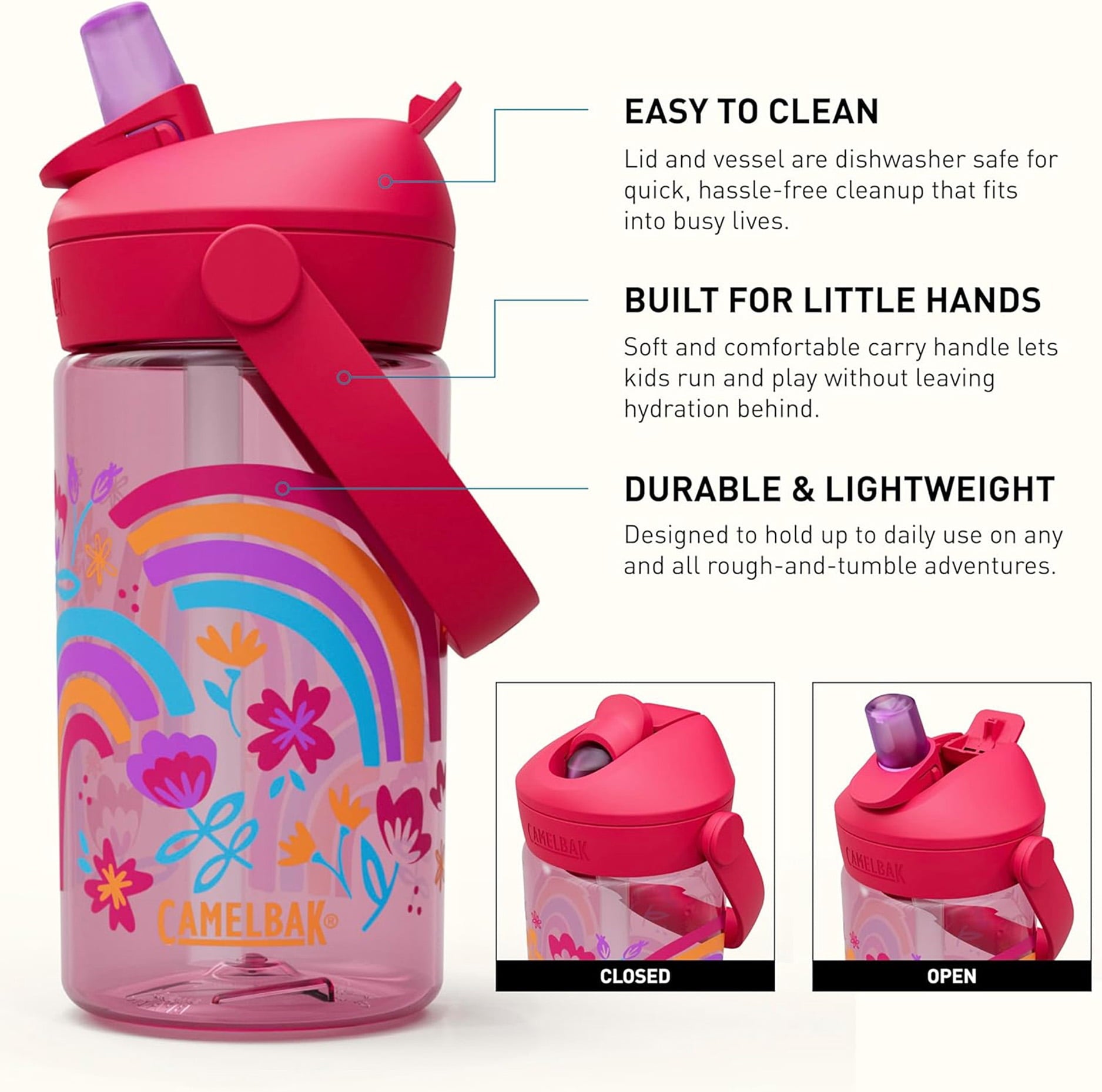 Camelbak Thrive™ Flip Straw Kids 14oz Bottle, Friendly Forest M272Z