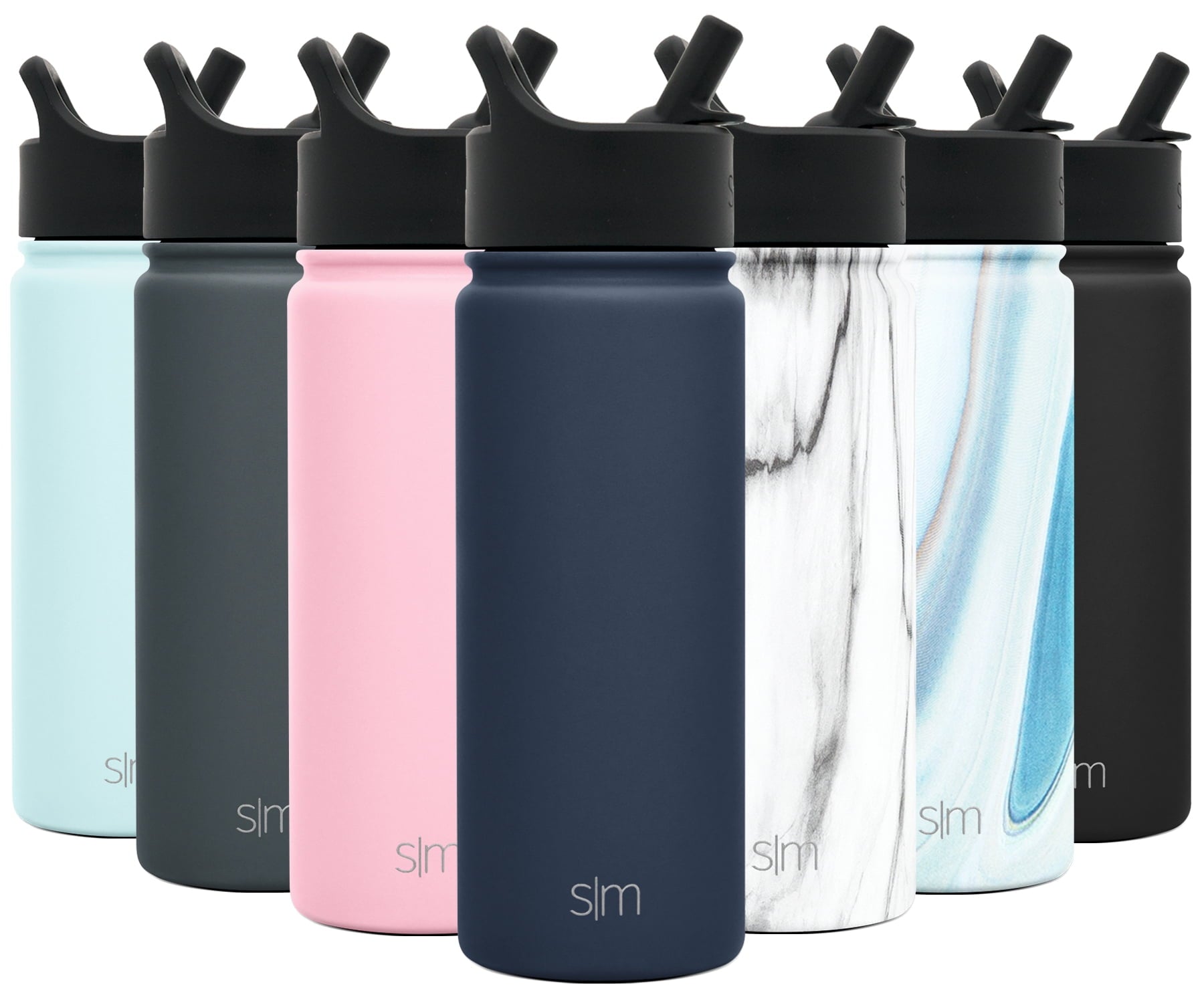 Simple Modern Summit Water Bottle Straw Lid Vacuum Insulated Stainless Steel Bottle | 18 fl oz M427F