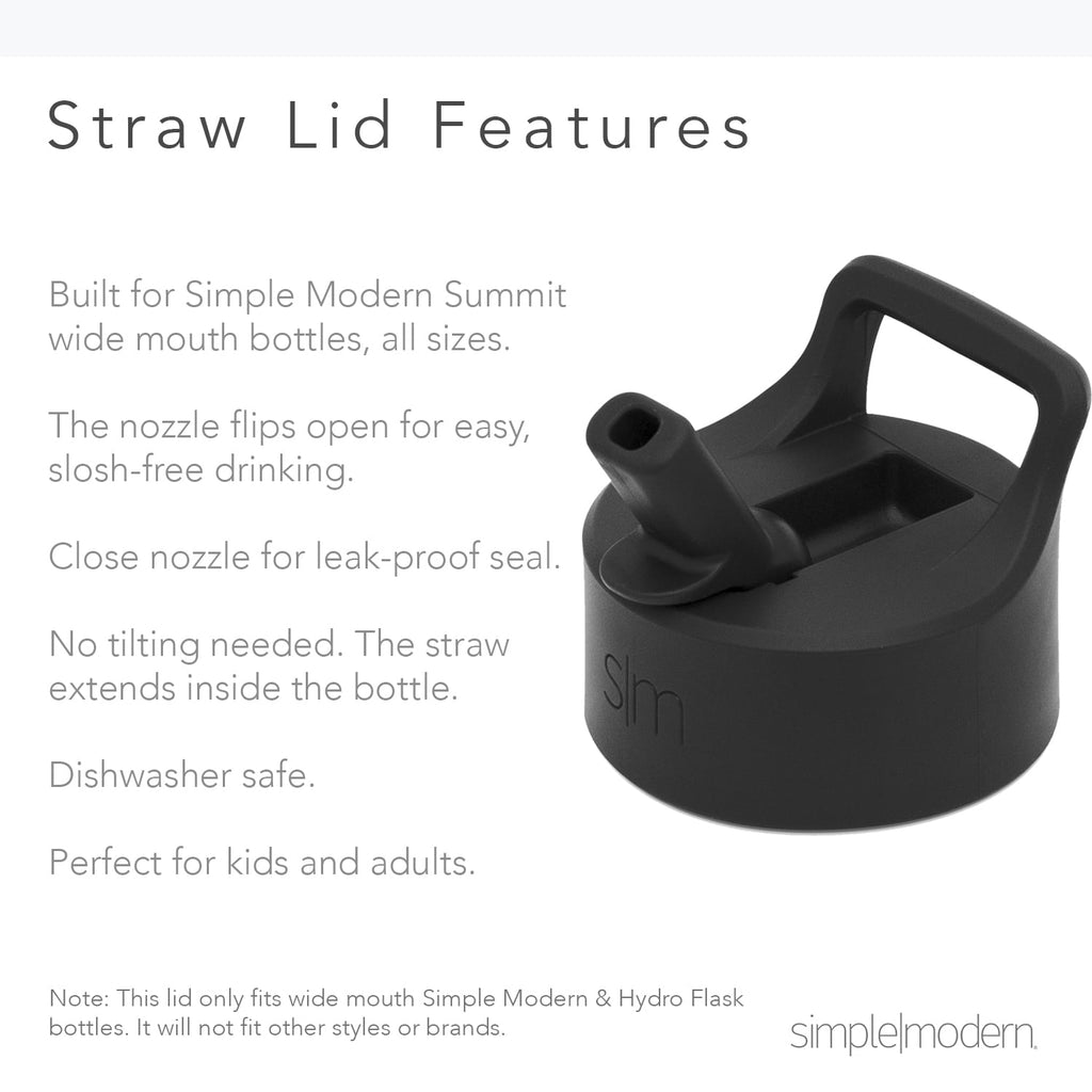 Simple Modern Summit Water Bottle Straw Lid Vacuum Insulated Stainless Steel Bottle | 18 fl oz M427F