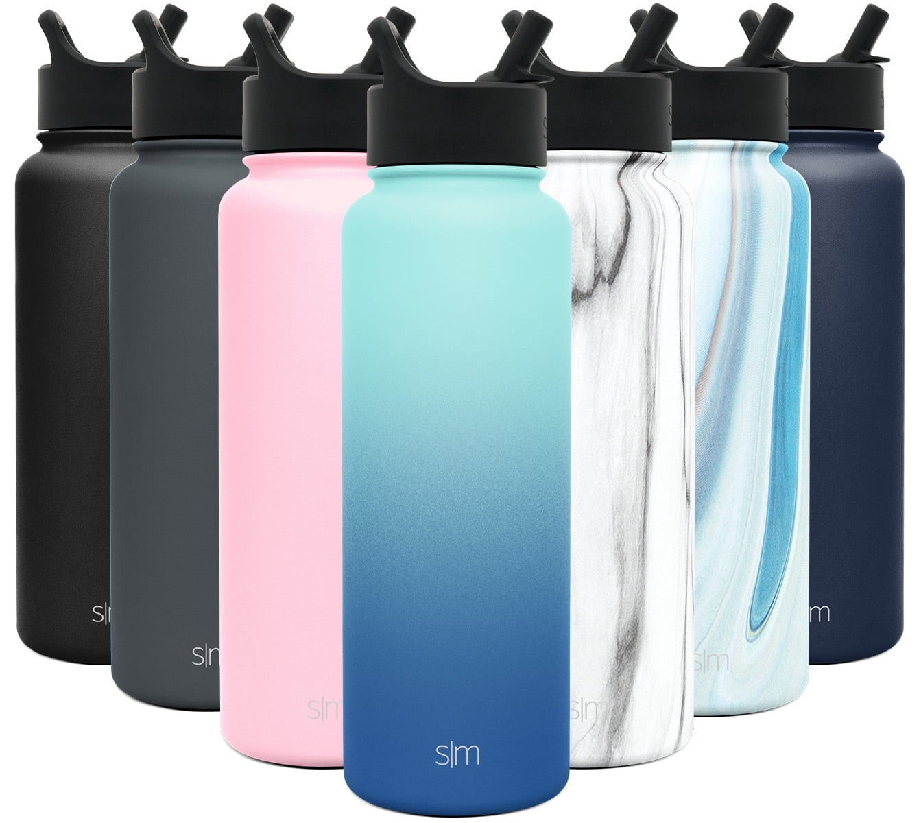 Simple Modern Summit Water Bottle Straw Lid Vacuum Insulated Stainless Steel Bottle | 18 fl oz M427F