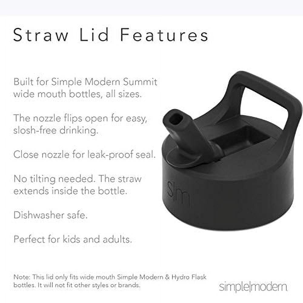 Simple Modern Summit Water Bottle Straw Lid Vacuum Insulated Stainless Steel Bottle | 18 fl oz M427F