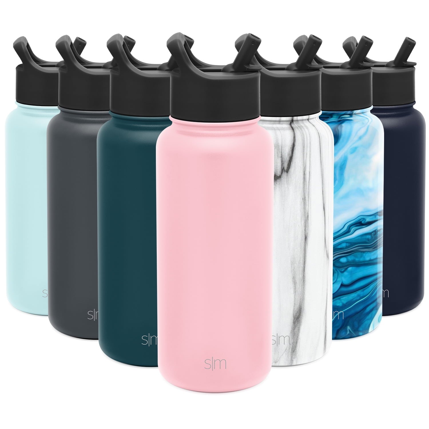 Simple Modern Summit Water Bottle Straw Lid Vacuum Insulated Stainless Steel Bottle | 18 fl oz M427F