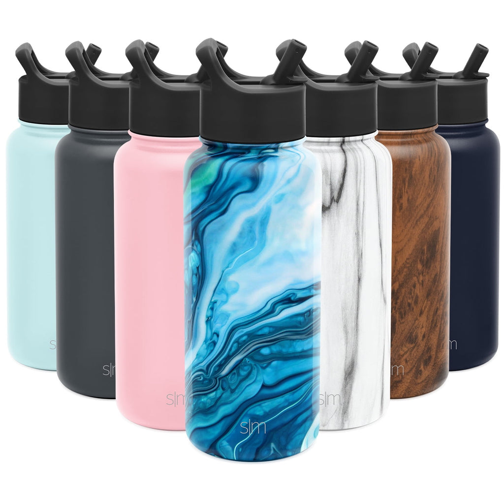 Simple Modern Summit Water Bottle Straw Lid Vacuum Insulated Stainless Steel Bottle | 18 fl oz M427F