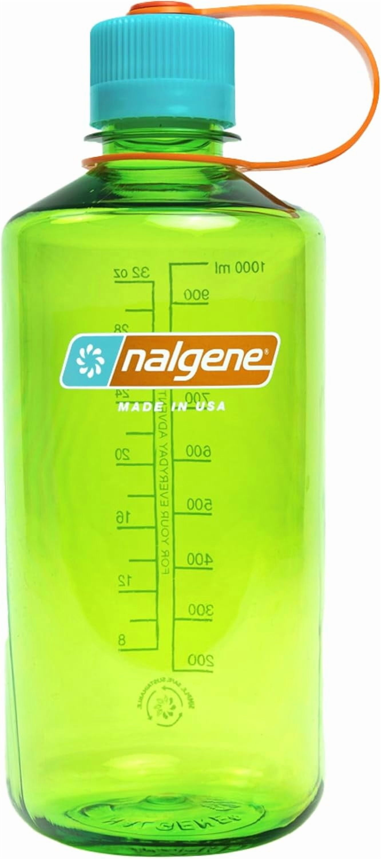 Nalgene Sustain Tritan BPA-Free Water Bottle Made with Material Derived from 50% Plastic Waste, 32 OZ, Narrow Mouth, Pear M153Z
