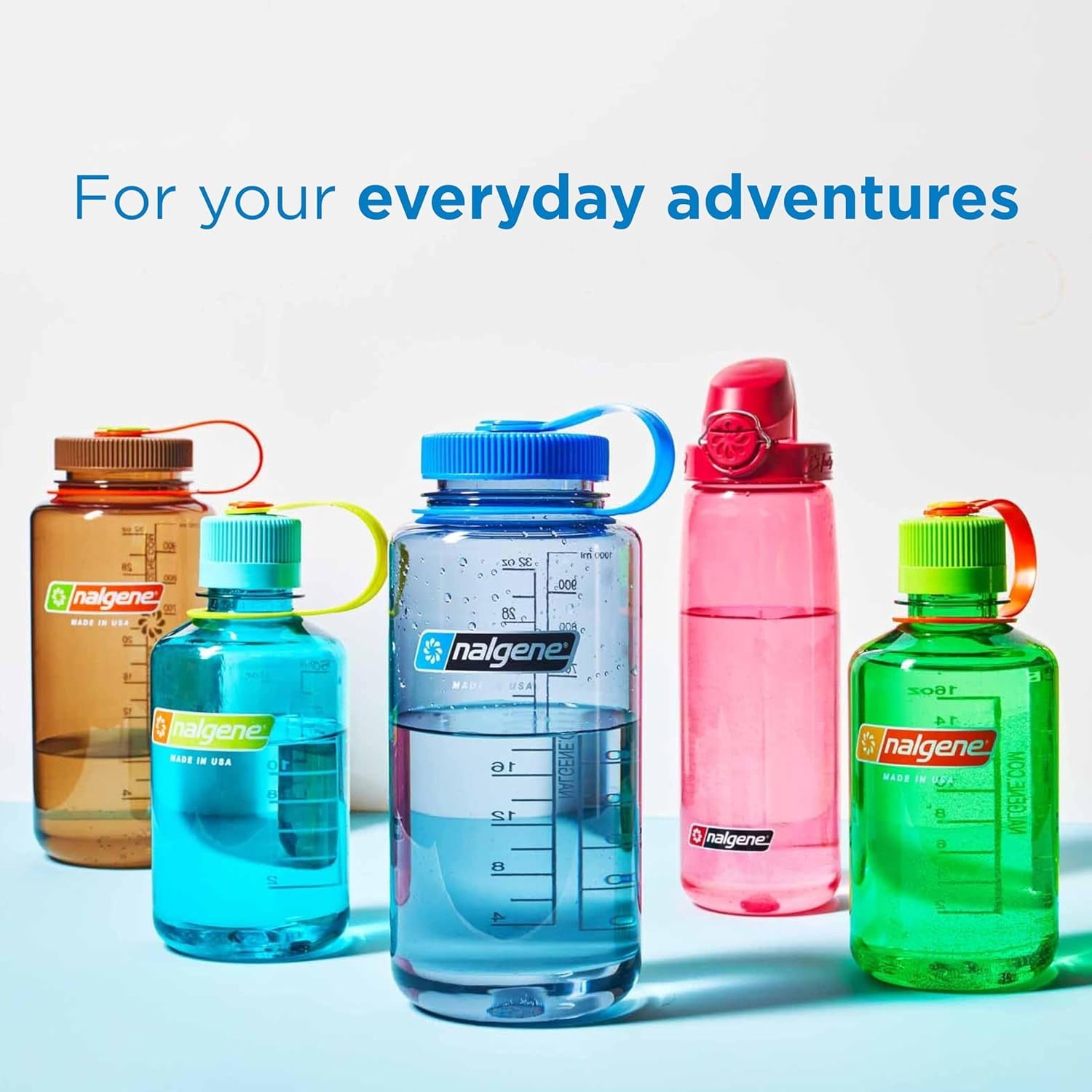 Nalgene Sustain Tritan BPA-Free Water Bottle Made with Material Derived from 50% Plastic Waste, 32 OZ, Narrow Mouth, Pear M153Z