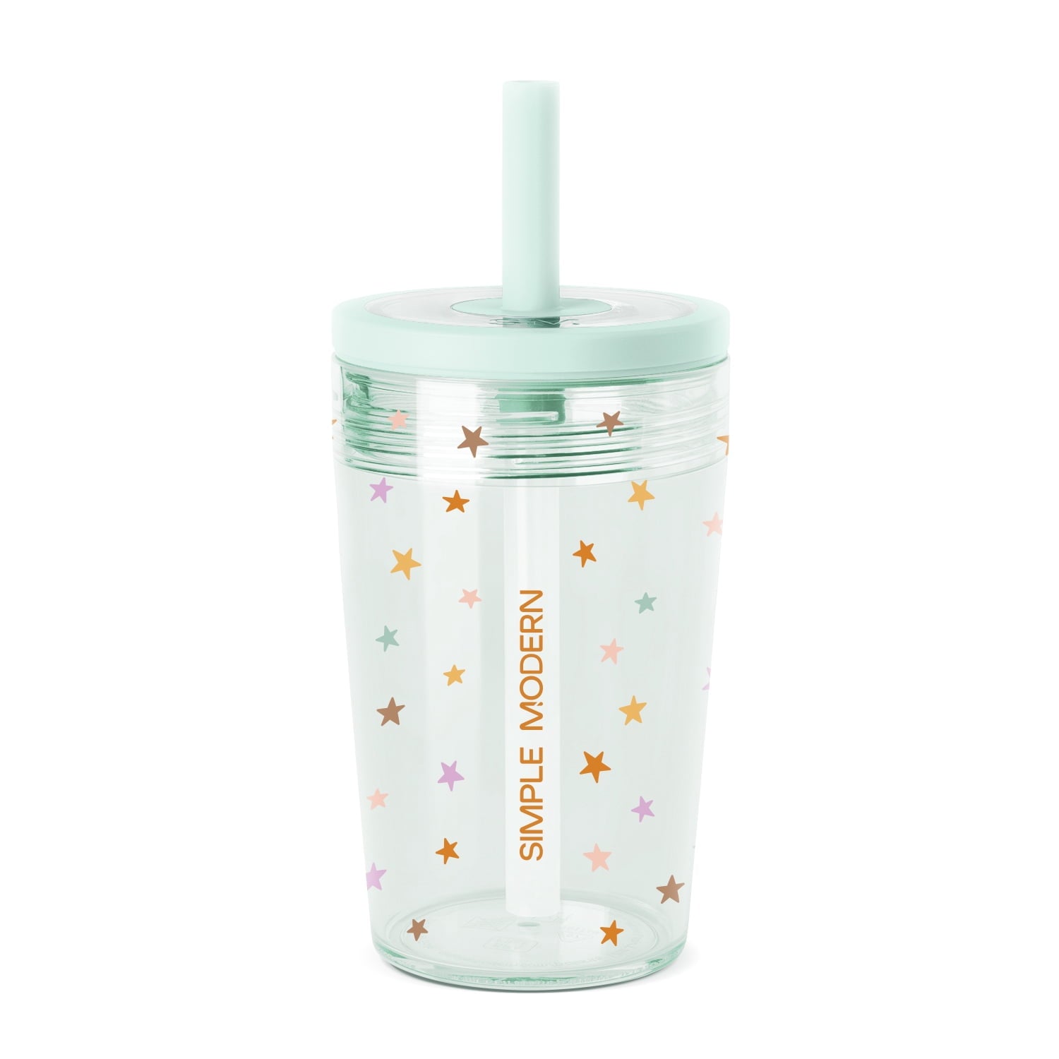 Simple Modern 12 fl oz Tritan Plastic Junior Tumbler with Silicone Straw Lid for Toddlers | Stars M399L