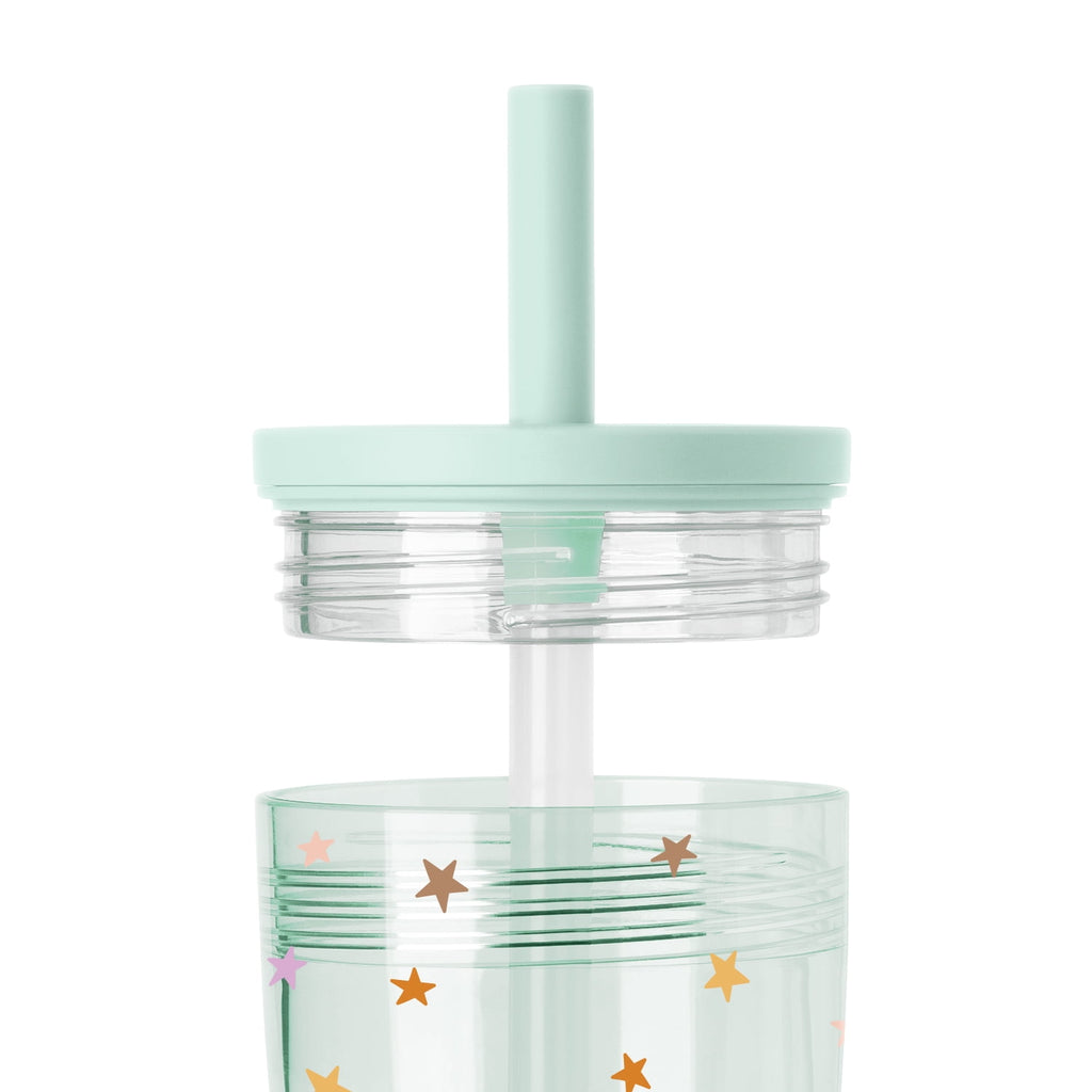 Simple Modern 12 fl oz Tritan Plastic Junior Tumbler with Silicone Straw Lid for Toddlers | Stars M399L