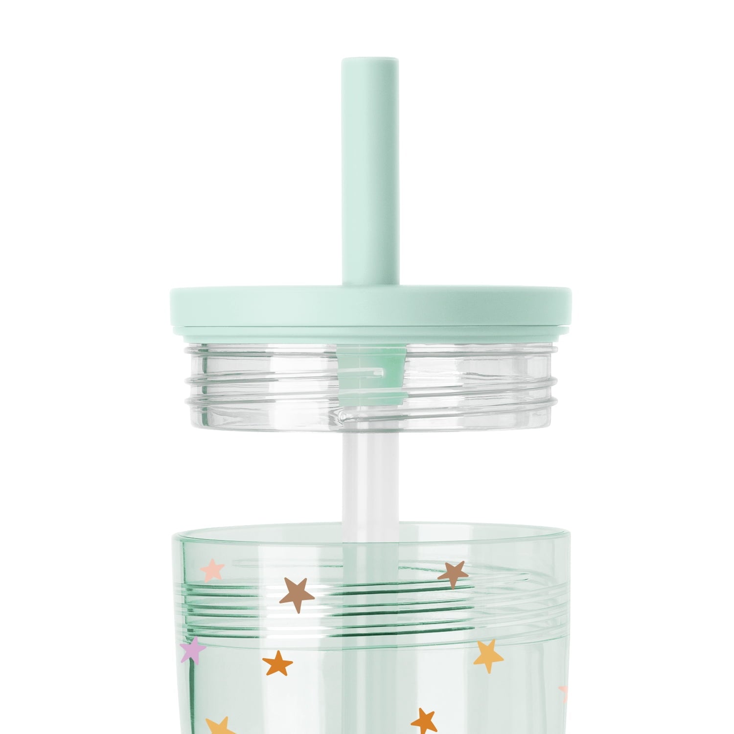 Simple Modern 12 fl oz Tritan Plastic Junior Tumbler with Silicone Straw Lid for Toddlers | Stars M399L