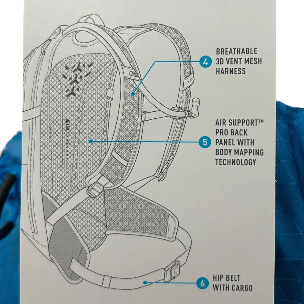 CAMELBAK M.U.L.E Pro 14L Bike Hydration Backpack 100 oz, Ibiza Blue/Orange M251X