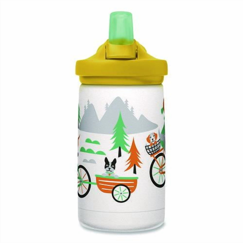CamelBak Eddy+ Kids - Water bottle - Size 4.25 in x 2.91 in - Height 6.5 in - 12 fl.oz - biking dogs M327G