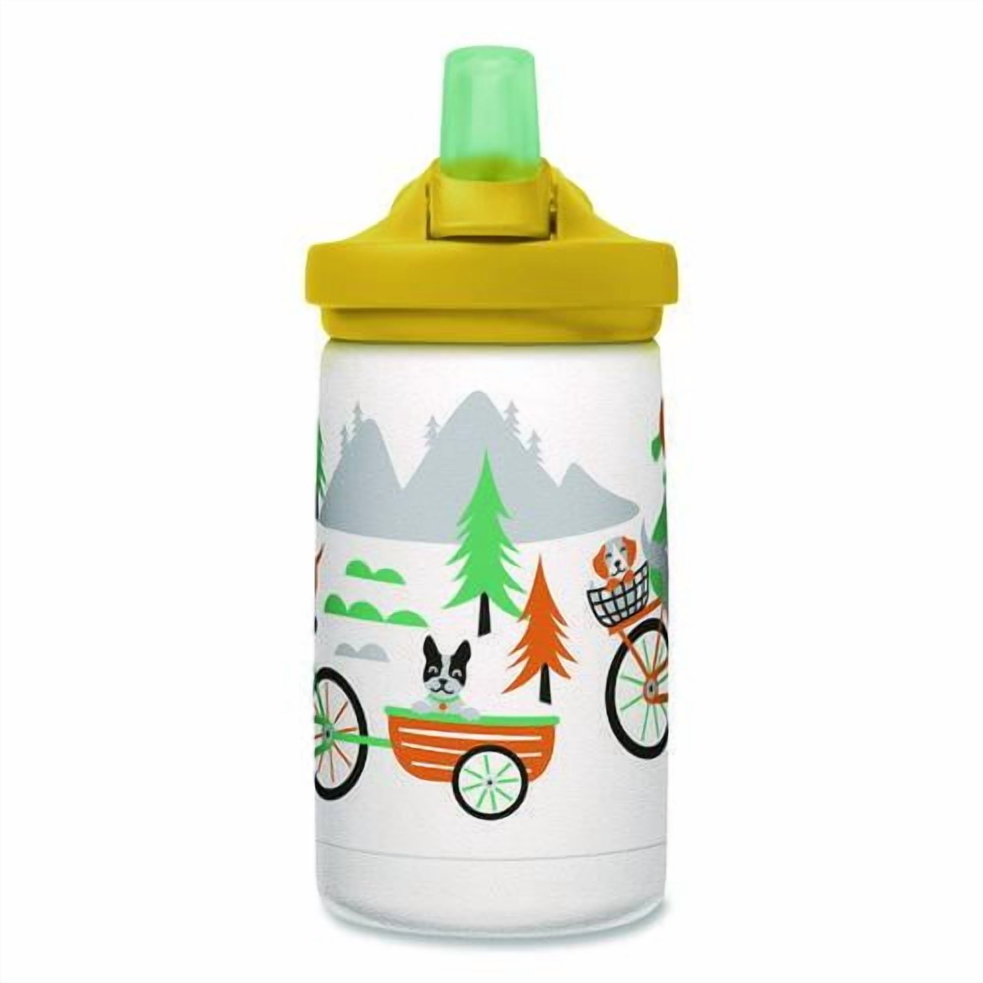 CamelBak Eddy+ Kids - Water bottle - Size 4.25 in x 2.91 in - Height 6.5 in - 12 fl.oz - biking dogs M327G