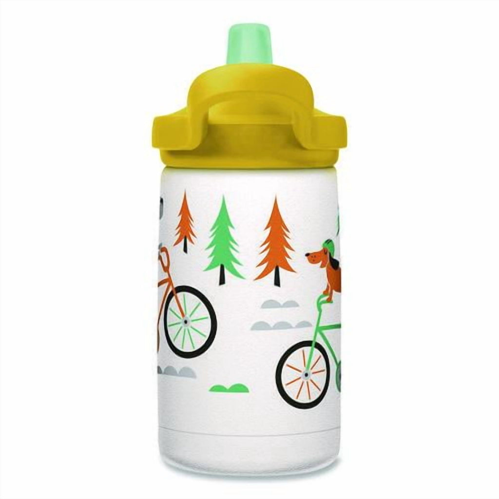 CamelBak Eddy+ Kids - Water bottle - Size 4.25 in x 2.91 in - Height 6.5 in - 12 fl.oz - biking dogs M327G