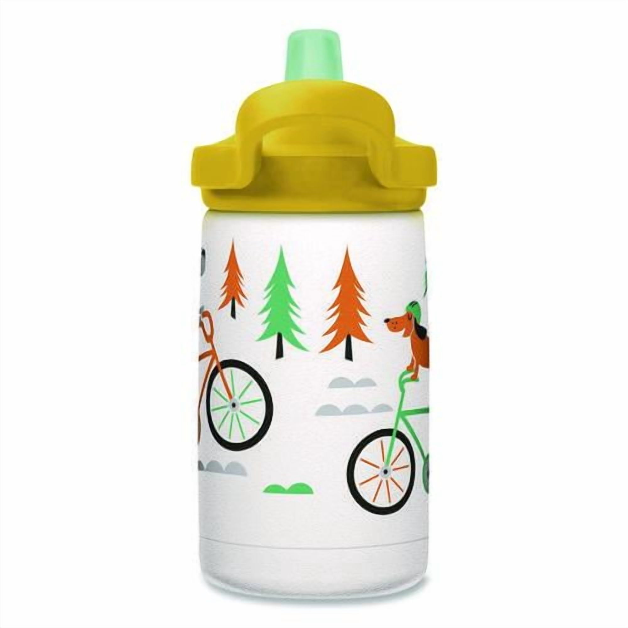 CamelBak Eddy+ Kids - Water bottle - Size 4.25 in x 2.91 in - Height 6.5 in - 12 fl.oz - biking dogs M327G