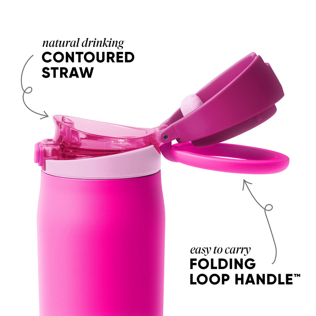 Simple Modern 24oz Mesa Loop Water Bottle with Covered Spout | Pink Champagne M409R