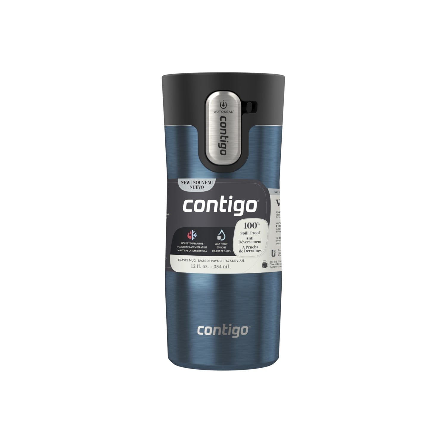 Contigo 12 oz. West Loop 3.0 Insulated Stainless Steel Travel Mug - Blueberry M07S