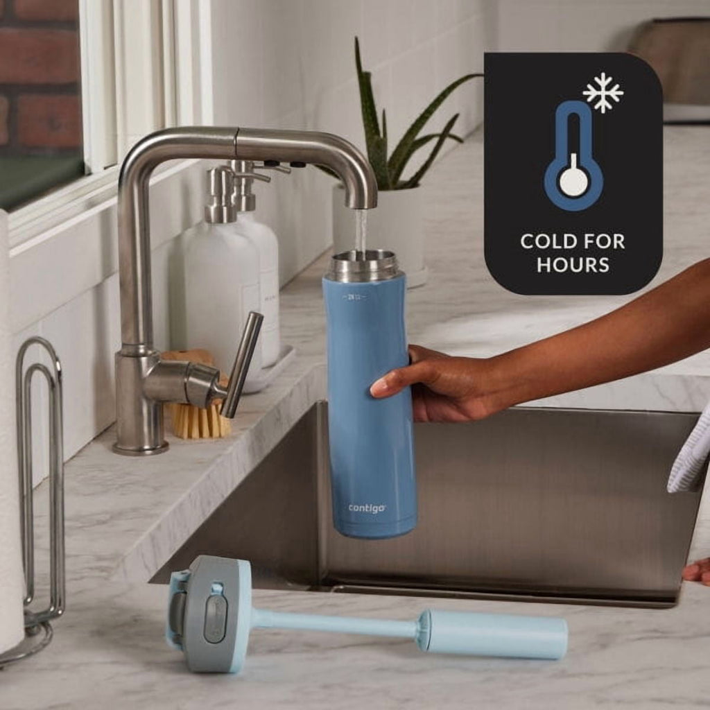 Contigo 24 oz. Wells Chill Stainless Steel Filter Bottle w/ Filters - Dark Ice M84X