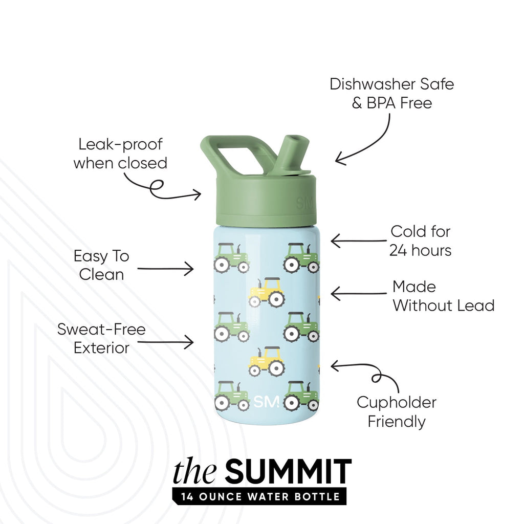 Simple Modern 14oz Summit Water Bottle with Straw Lid | Confetti M429N