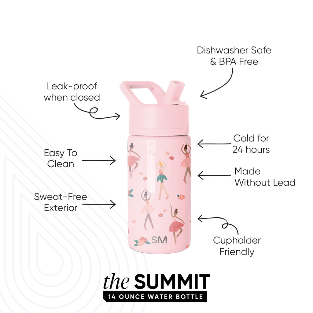 Simple Modern 14oz Summit Water Bottle with Straw Lid | Confetti M429N
