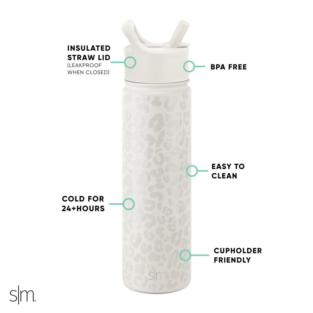 Simple Modern Summit Water Bottle Straw Lid Vacuum Insulated Stainless Steel Bottle | 22 fl oz M430M
