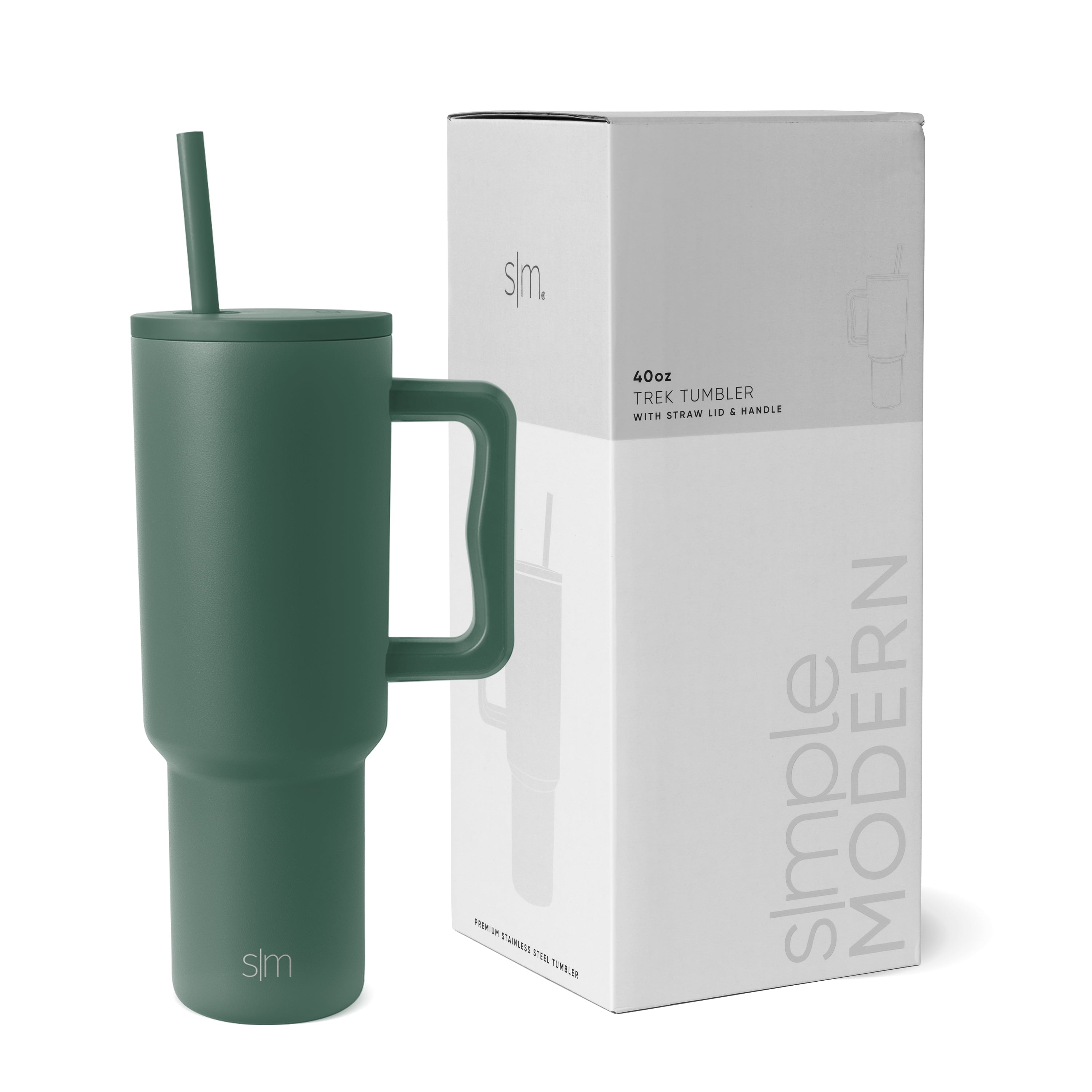 Simple Modern 40 fl oz Insulated Stainless Steel Trek Tumbler with Straw Lid | 80s Mix M403W