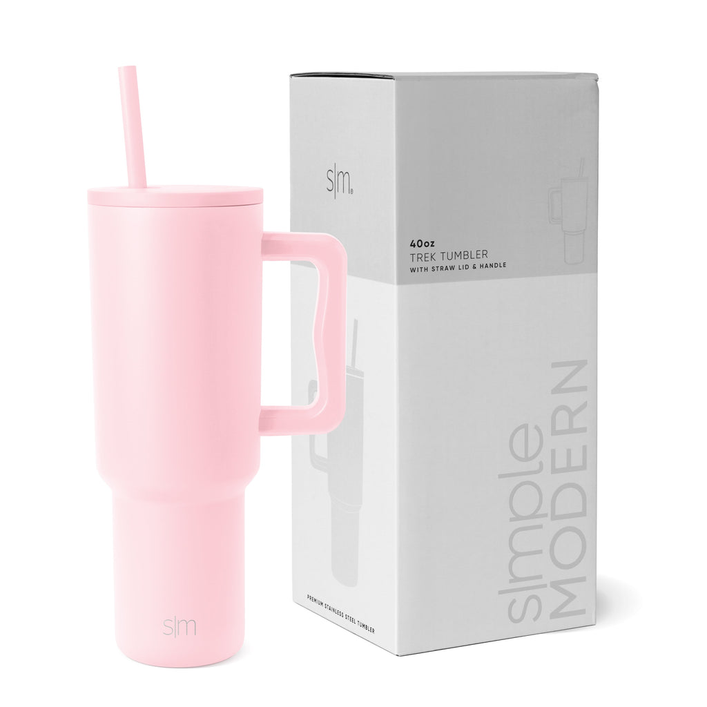 Simple Modern 40 fl oz Insulated Stainless Steel Trek Tumbler with Straw Lid | 80s Mix M403W
