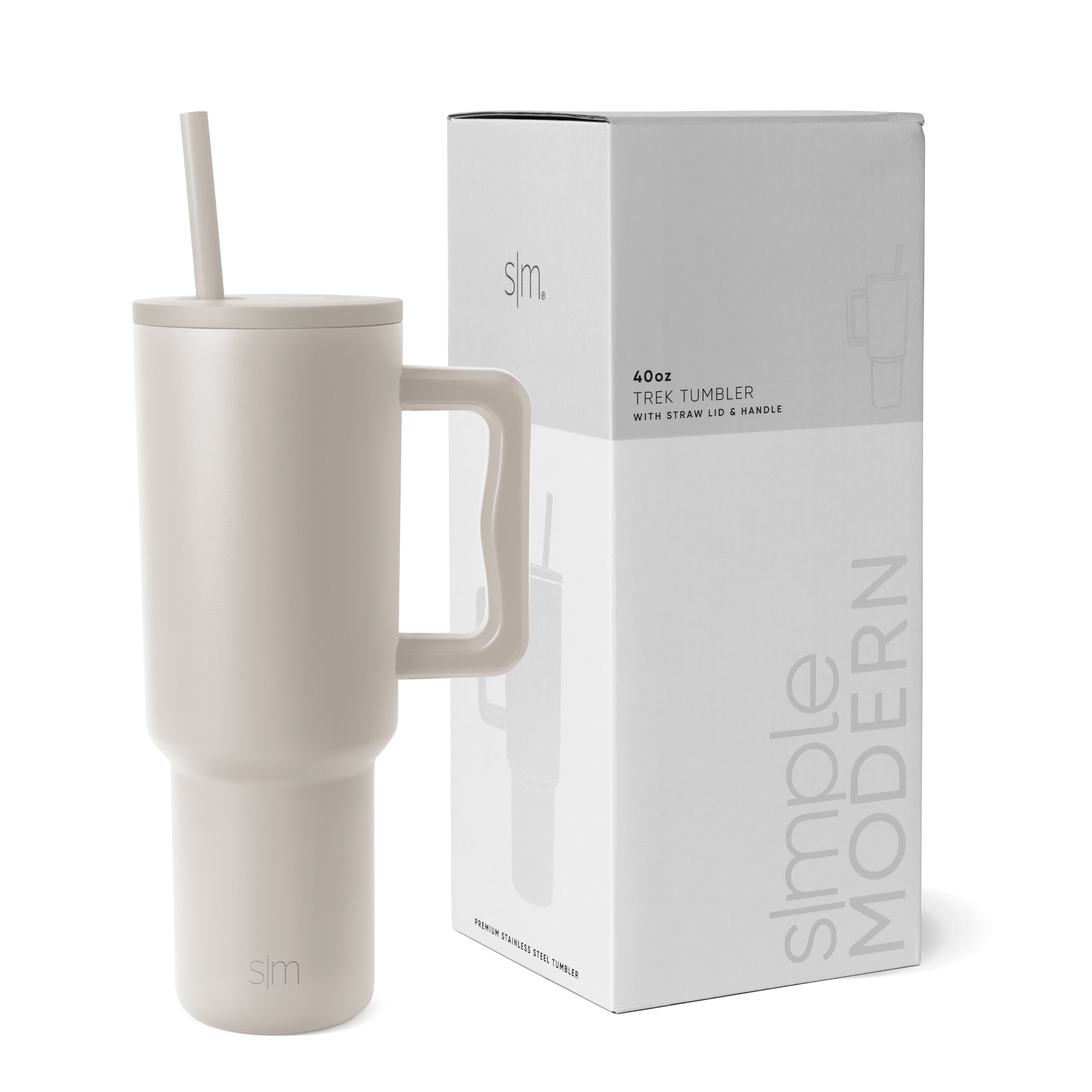 Simple Modern 40 fl oz Insulated Stainless Steel Trek Tumbler with Straw Lid | 80s Mix M403W