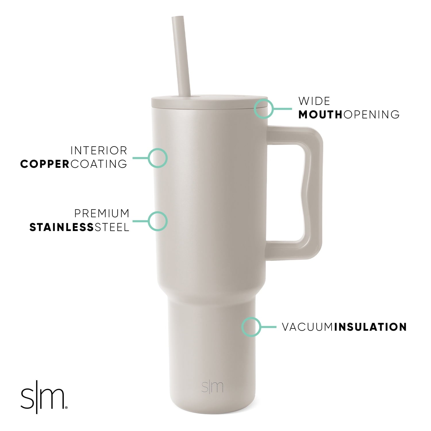 Simple Modern 40 fl oz Insulated Stainless Steel Trek Tumbler with Straw Lid | 80s Mix M403W