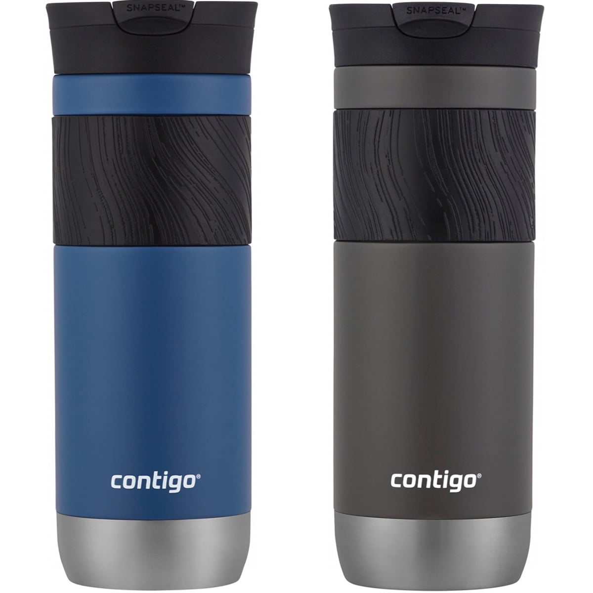 Contigo Byron 2.0 Stainless Steel Travel Mug with SNAPSEAL Lid and Grip, 20 oz, Sake &amp; Blue Corn, 2-Pack M14S