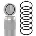 Linkidea 6 Pack Water Bottle Gasket Replacement Compatible with Contigo Byron Snapseal Travel Mug 16oz/20oz, Silicone O Ring Leak Proof Rubber Seal with Tweezer for Bottle Lid, Black M126Y