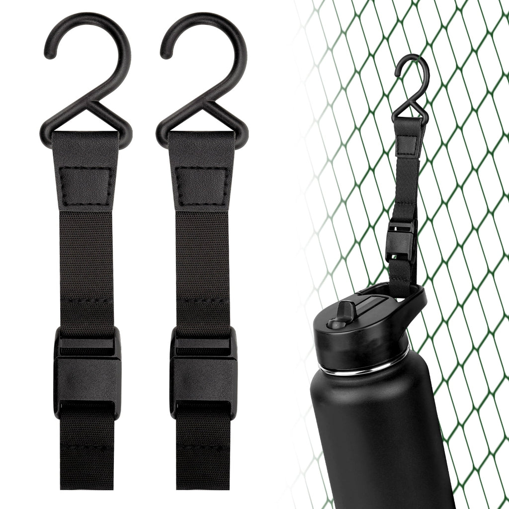 Linkidea 2 Pack Fence Hooks for Waterbottle, Compatible with Stanley, Nalgene, IRON FLASK with Handle Bottle &amp; Tumbler, S Shaped Hook Hanger Magnetic Buckle for Outdoor Sports Camping M231E