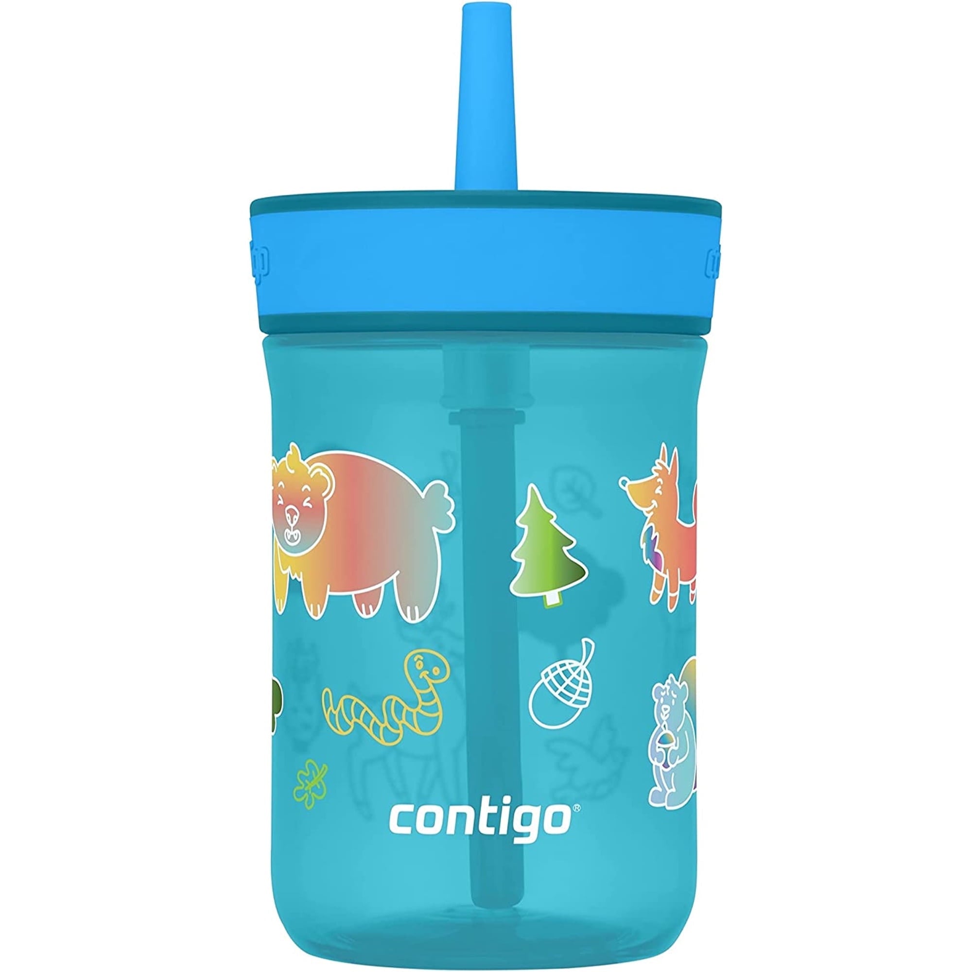 Contigo Kid's 14 oz. Leighton Tumbler with Straw - Juniper/Blue Forest M118A