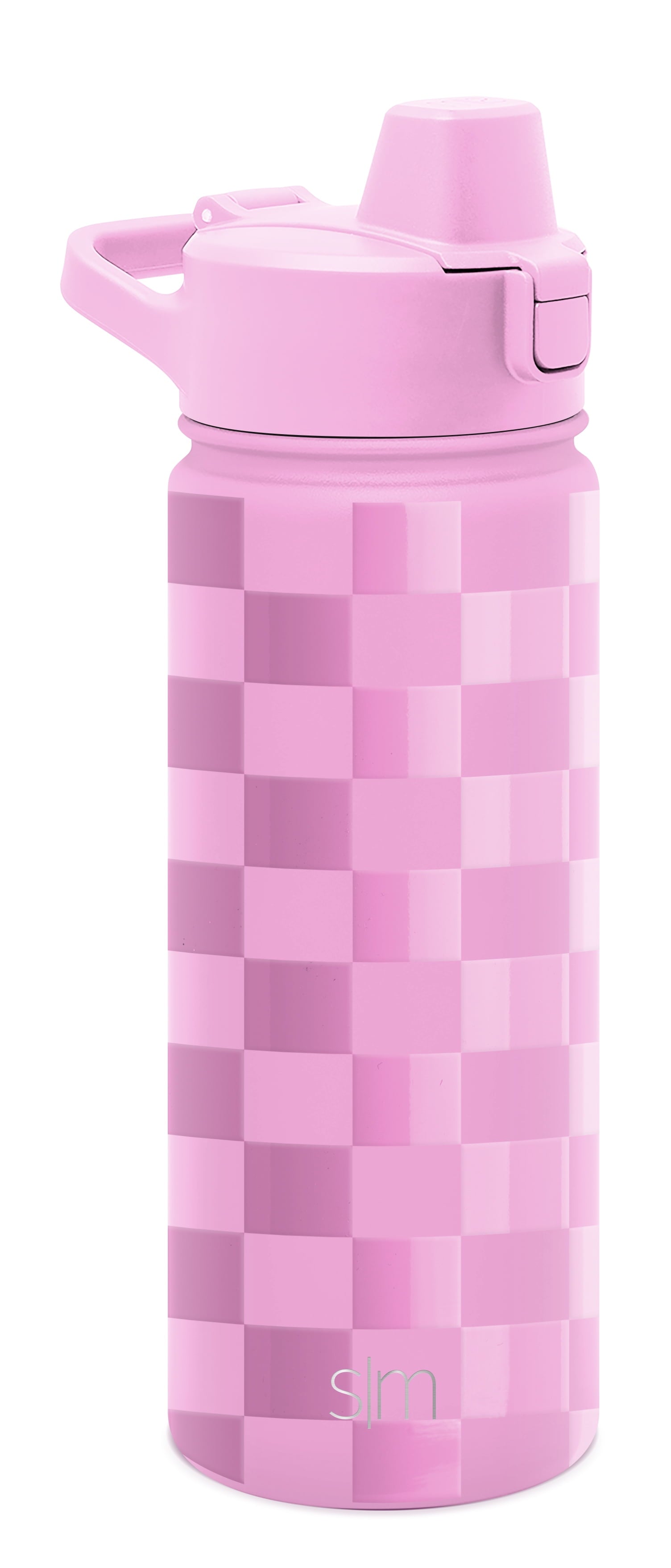 Simple Modern 18 fl oz Insulated Stainless Steel Summit Water Bottle with Covered Silicone Straw Lid | Sweet Taffy M395V