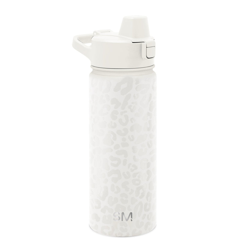 Simple Modern 18 fl oz Insulated Stainless Steel Summit Water Bottle with Covered Silicone Straw Lid | Sweet Taffy M395V